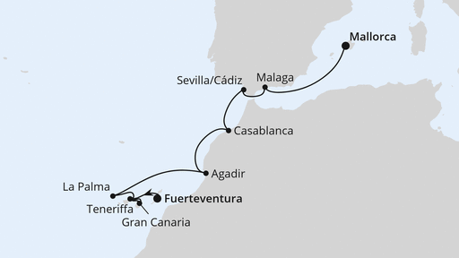 Von Mauritius über Afrika nach Mallorca mit AIDAstella