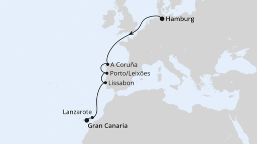 Spanien & Portugal mit AIDAstella