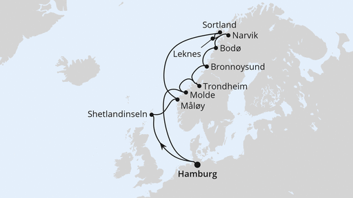 Große Norwegen-Reise mit AIDAnova